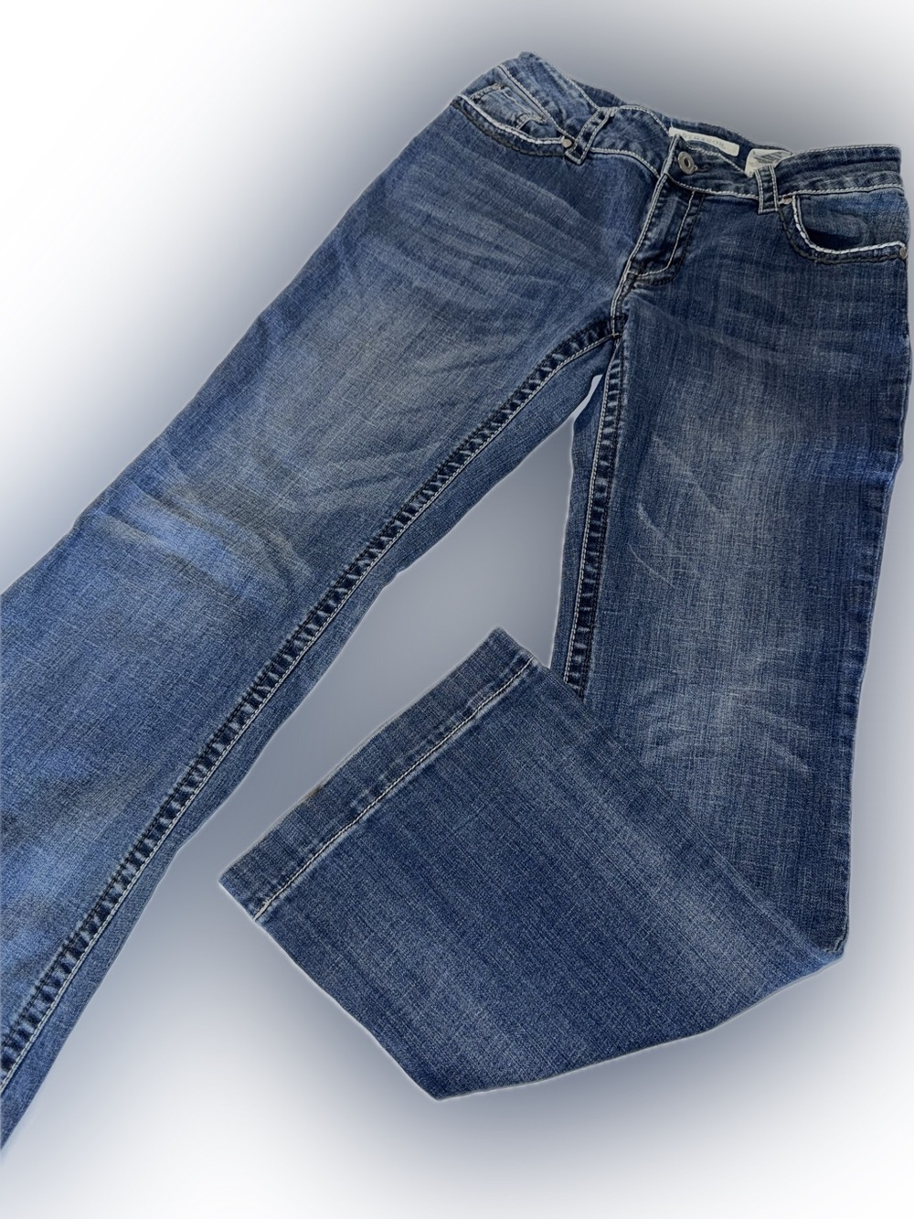 Women’s Y2K Stetson City Trouser Washed Blue Flared Jeans